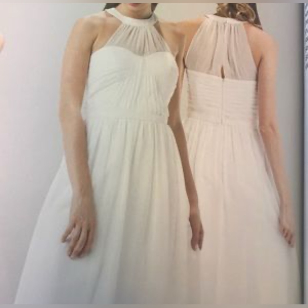 AW. BRIDAL. Elegant White Halter Dress. Size 6